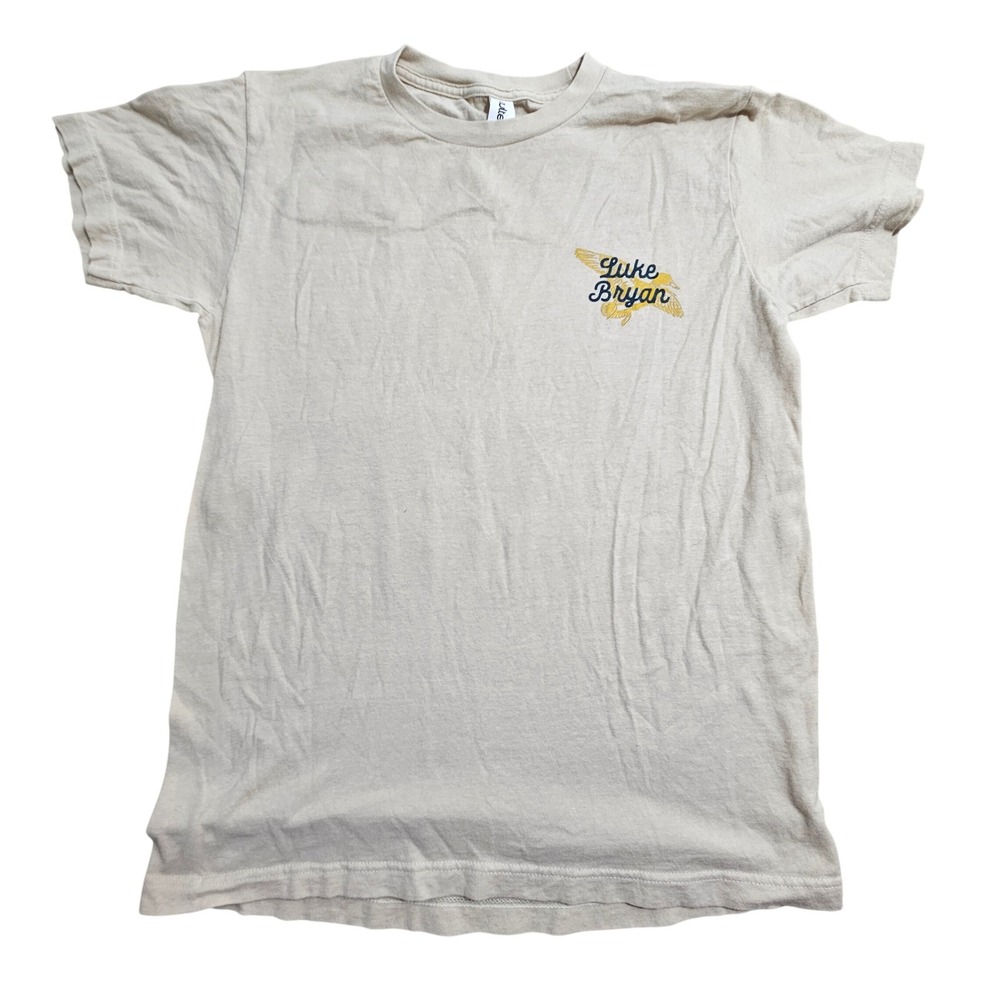 Luke Bryan T-Shirt Size S Beige Mind of a Country Boy Duck Graphic Tour Tee